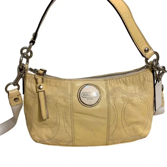 Coach | Bags | Coach Butter Yellow Signaturestitched Patent